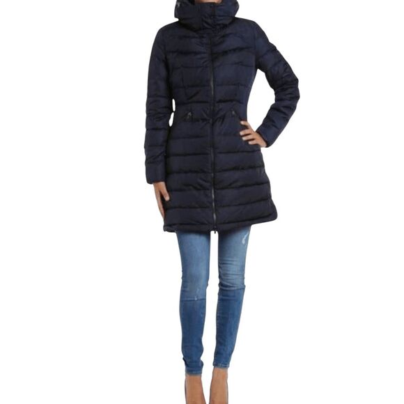 SAKS FIFTH AVENUE Quilted Nylon Hooded Puffer Jacket Size Med - Picture 1 of 3